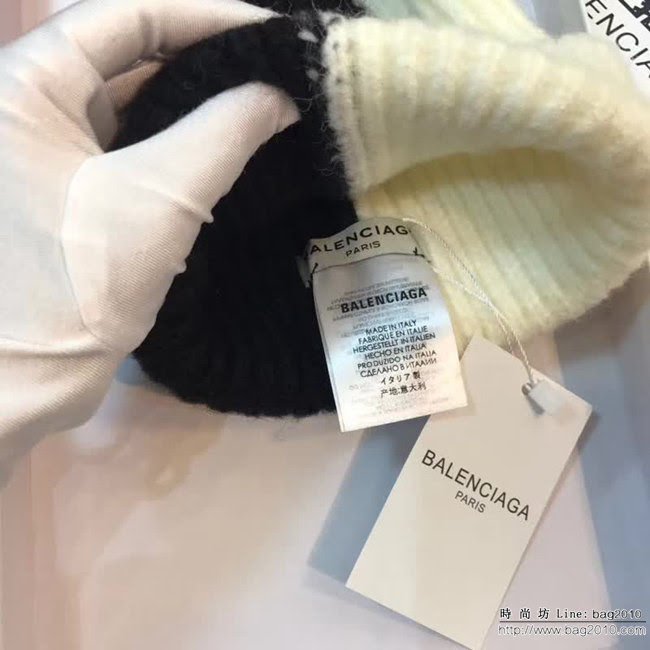BALENCIAGA巴黎世家 秋冬新款 混色拼色針織帽 LLWJ5829